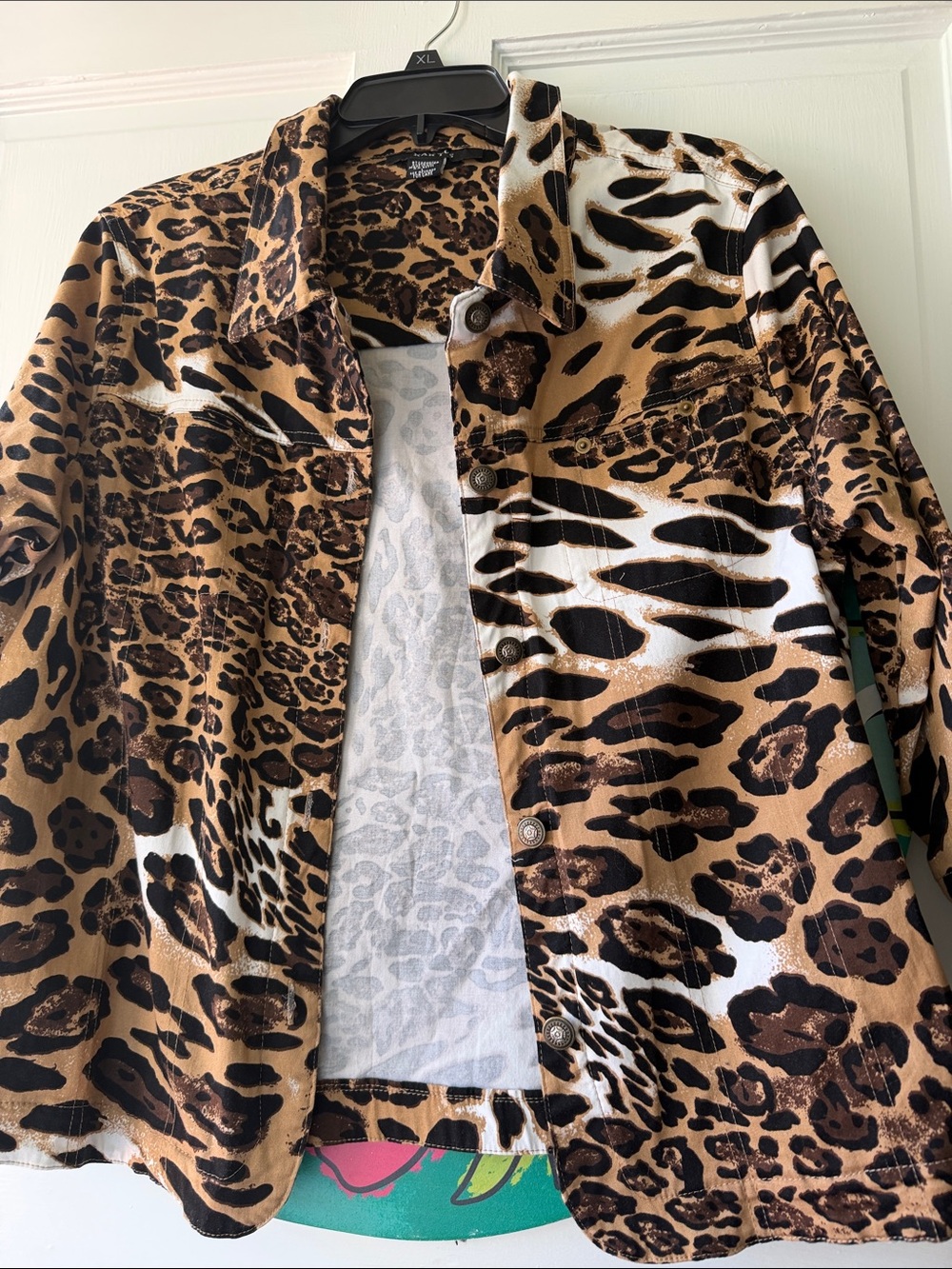 Kaktus Brown and Black Leopard Print Women’s jacket